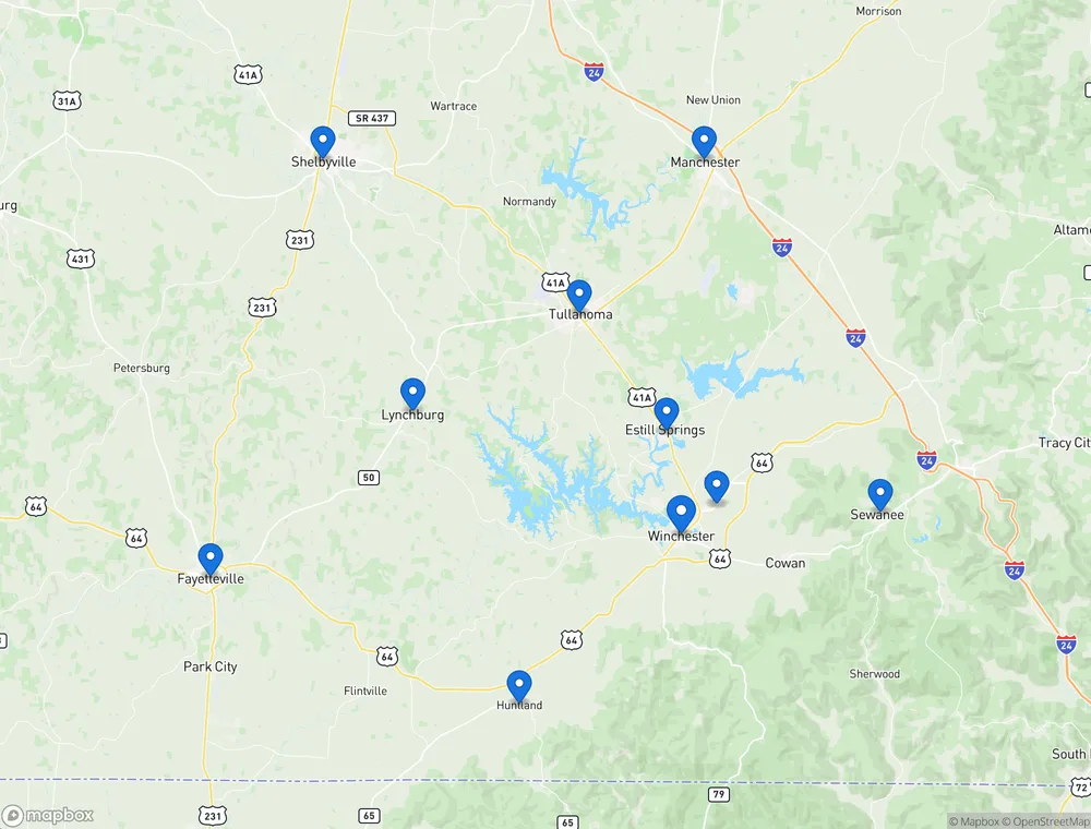 Service area map
